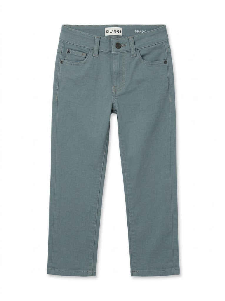DL Boys' Slate Blue-Grey Slim Fit Stretch Denim Jeans