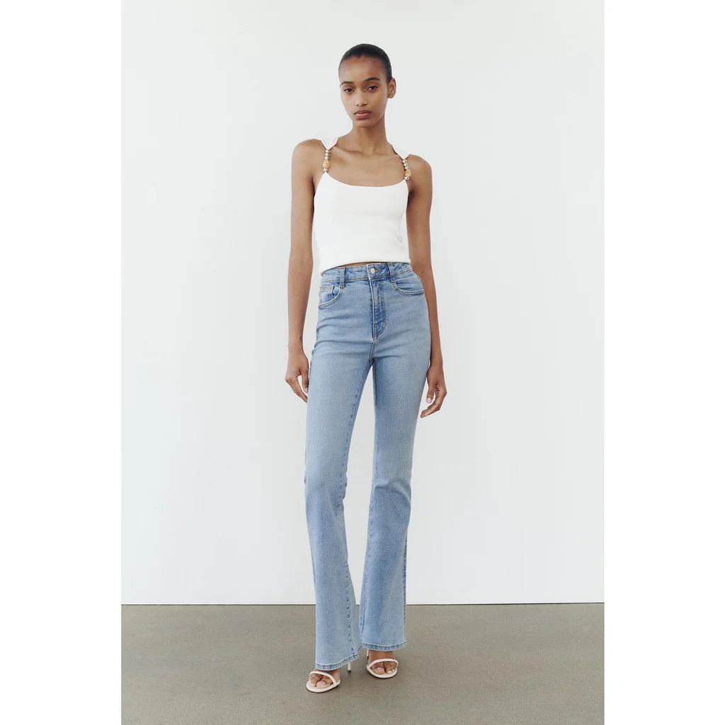 VAILENT Light Blue Flare Jeans