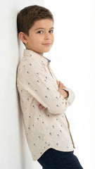 H&M L.O.G.G Boys Palm Tree Printed Shirt