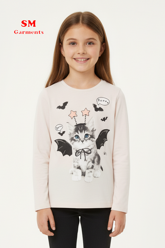 GIRLS Jersey full sleeved Top With Printed Design