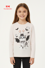 GIRLS Jersey full sleeved Top With Printed Design