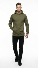LEFTIES Mens Basic Pleated Hoodie