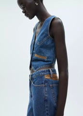 Straight-Fit Jeans with Contrasting Details