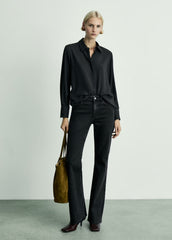 Medium-rise flared jeans