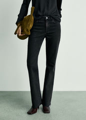 Medium-rise flared jeans