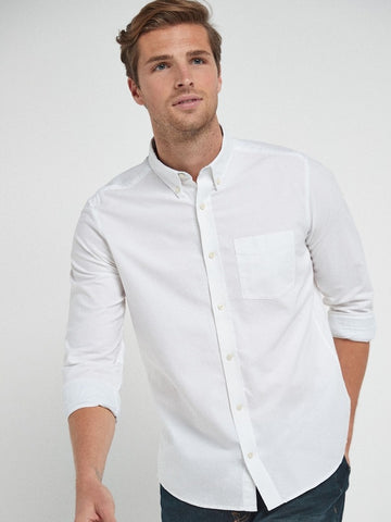 NXT White Long Sleeve Oxford Shirt