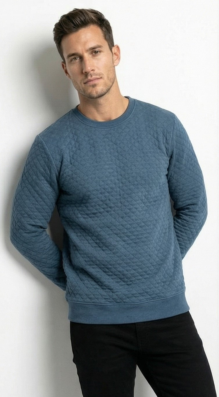 PB STWD Mens Textured CrewNeck Sweatshirt