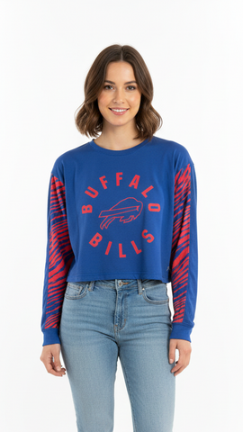 NFL TEAM WOMEN CROPPED PRINTED SWEATSHIRT