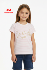 Baby Girls Pink Striped Jetaime T-Shirt