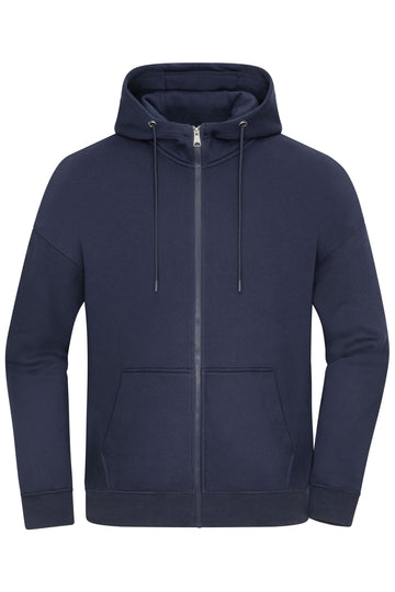 DAIBER Mens Oversized Zipped Hoodie