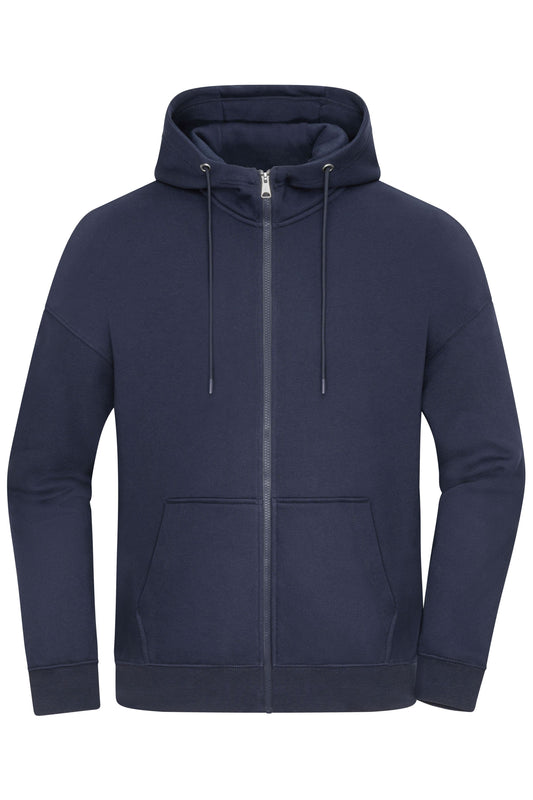 DAIBER Mens Oversized Zipped Hoodie