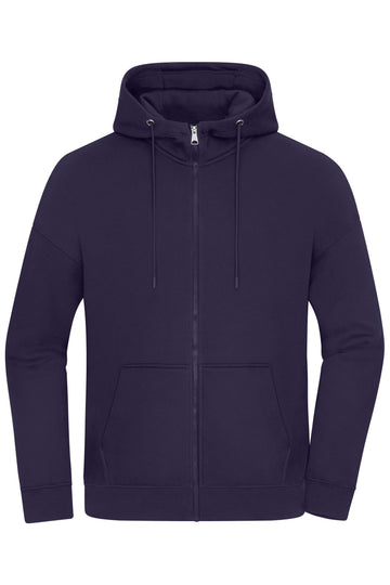DAIBER Mens Oversized Zipped Hoodie