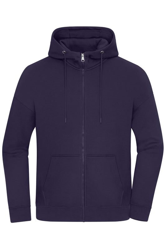 DAIBER Mens Oversized Zipped Hoodie