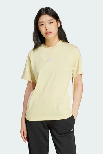 Essentials Women's Yellow T-Shirt 3-Stripes Cotton
