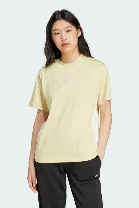 Women Essentials Women's Yellow T-Shirt 3-Stripes Cotton
