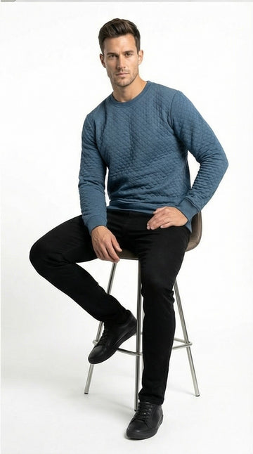 PB STWD Mens Textured CrewNeck Sweatshirt