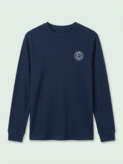 Boys' Winter Casual Cotton Long-Sleeve T-Shirt – Navy Blue