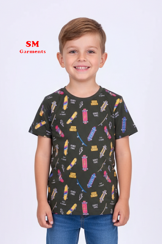 Graphic Print Boy's T-shirt
