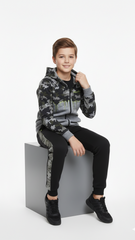 ROADWEAR Boys Printed Zipper Hoodie and Jogger Suit