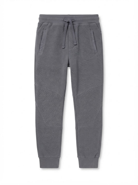 Boys' Casual Cotton Textured Jogger Pants – Gray