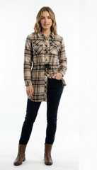 PERSIVAL Womens Knee Length Shirt With Drawstring (Winter Shirt)