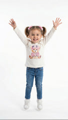 PRENATAL Girls Teddy Bear Printed Long Sleeved T Shirt