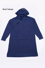 BLANCHEPORTE Womens Indigo Long Hoodie