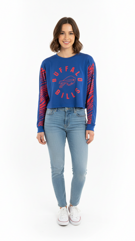 NFL TEAM WOMEN CROPPED PRINTED SWEATSHIRT