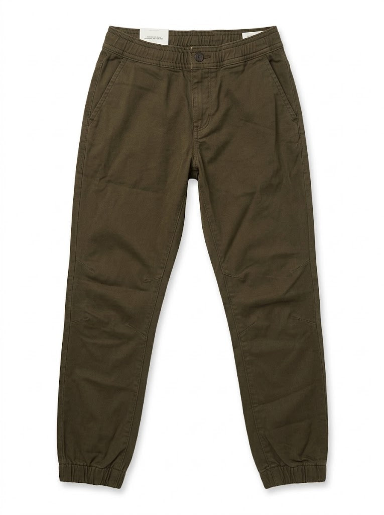 GIRLS BRANDED' Dark Olive Green Pull-On Chino Jogger Pants| SM GARMENTS