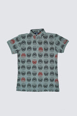 OKAIDI ALL OVER SPIDER MAN FACE PRINT T-SHIRT