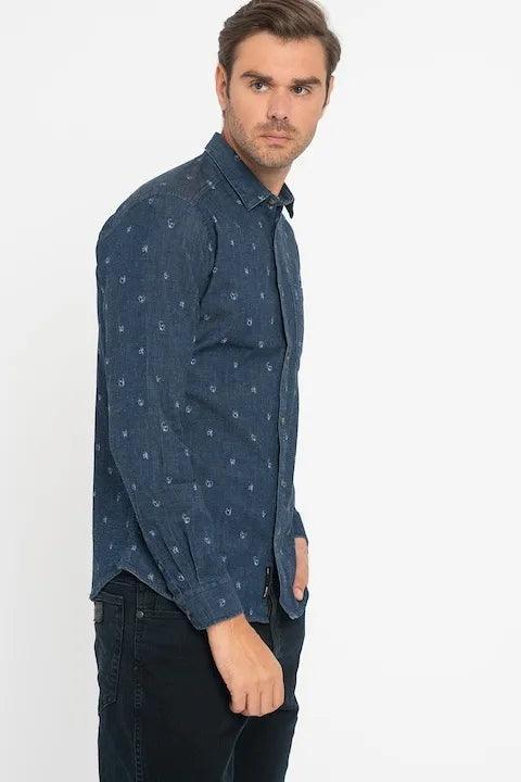 ONLY & SONS MICK PATTERNED SHIRT WITH CHEST POCKET