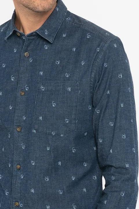 ONLY & SONS MICK PATTERNED SHIRT WITH CHEST POCKET