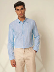 Selected Blue Striped Linen Shirt