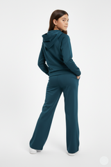 REEBOK GIRLS Logo Hoodie and Flared Trouser Suit