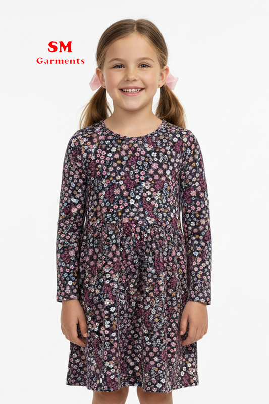GIRLS FULL SLEEVES Cotton Jersey Dress