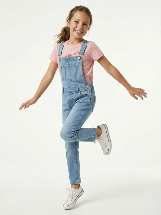 NAME IT Girls Textured Embroided Text Tee