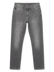 DL Boys Medium Grey Washed Stretch Denim Straight-Leg Jeans| SM GARMENTS