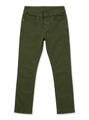 Boys BRANDED' Dark Olive Green Slim Fit Stretch Denim Pants| SM GARMENTS