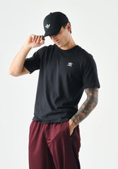 Men's Trefoil Essentials Short-Sleeve T-Shirt in Black