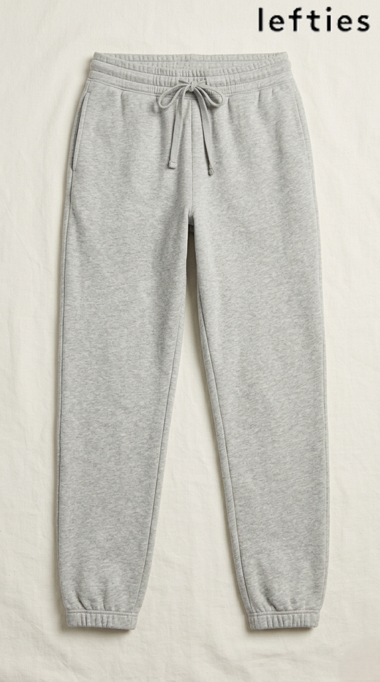 LEFTIES Basic Grey Melange Plush Trouser