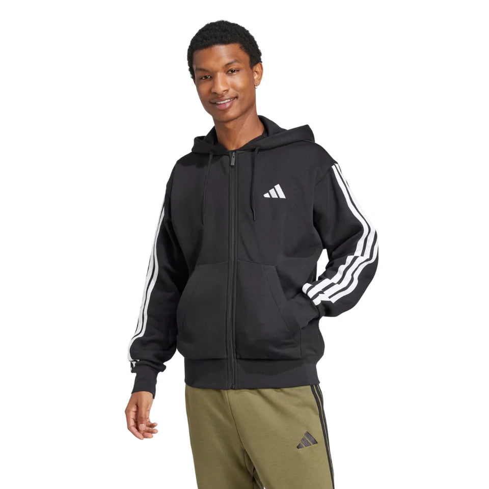 Men Essentials 3-Stripes Fleece Hoodie