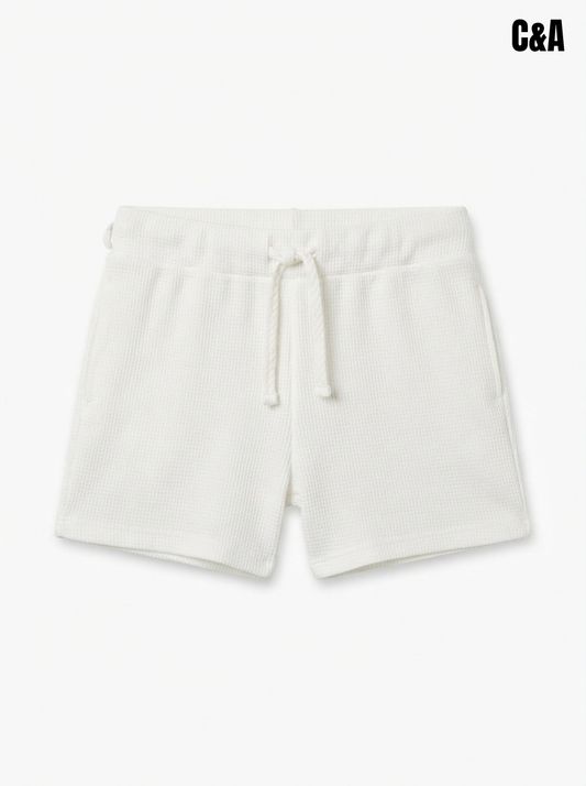 Kids' Waffle Knit Drawstring Shorts | Casual Everyday Shorts for Children