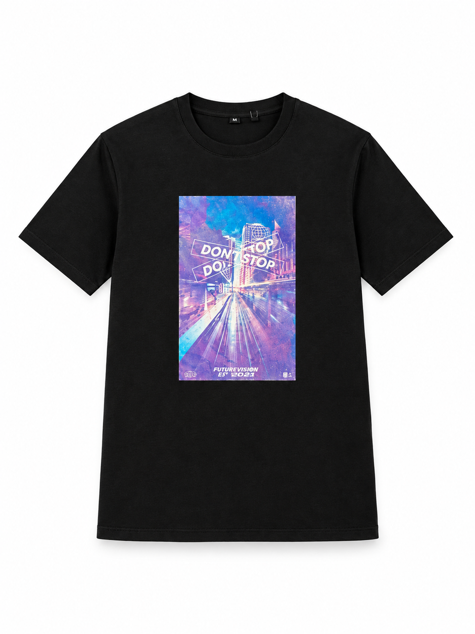 Men’s Graphic Streetwear T-Shirt – Black "Don't Stop" Urban Tee