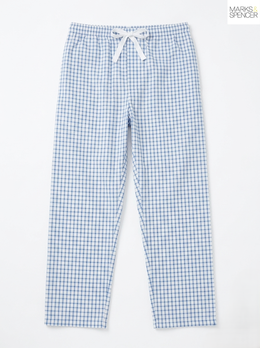M&S Nightwear Relaxed Fit Cotton Trouser