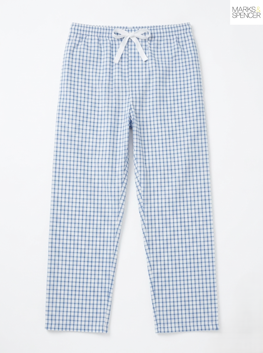 M&S Nightwear Relaxed Fit Cotton Trouser