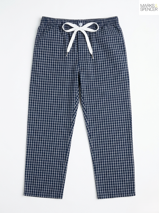 M&S Nightwear Relaxed Fit Cotton Trouser