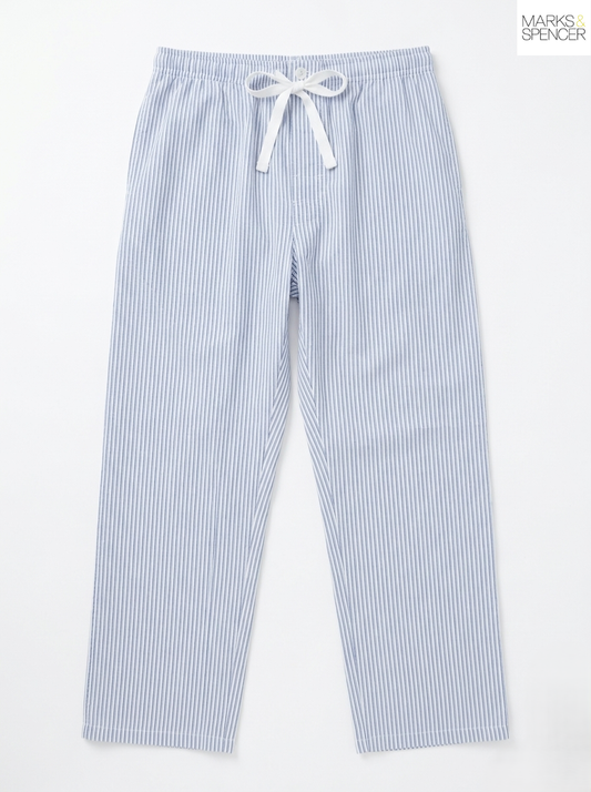 M&S Nightwear Relaxed Fit Cotton Trouser