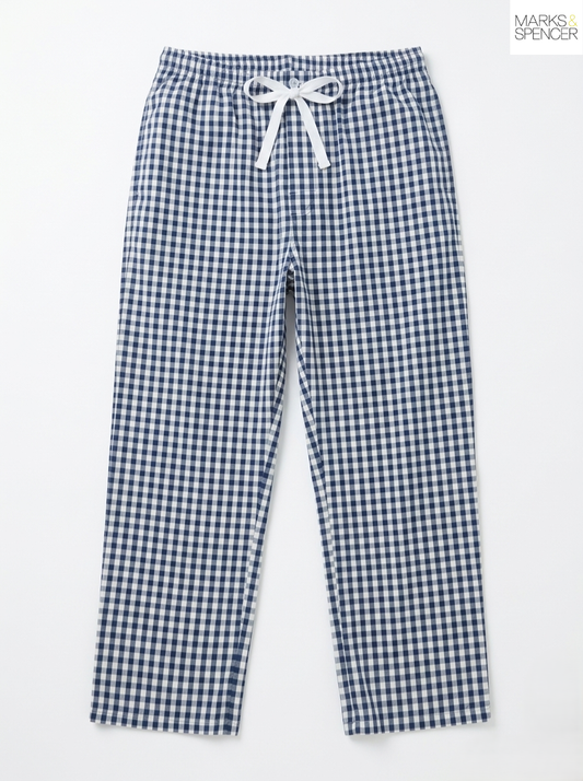 M&S Nightwear Relaxed Fit Cotton Trouser