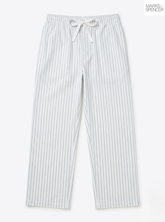 M&S Nightwear Relaxed Fit Cotton Trouser