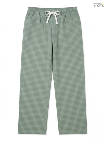M&S Nightwear Relaxed Fit Cotton Trouser